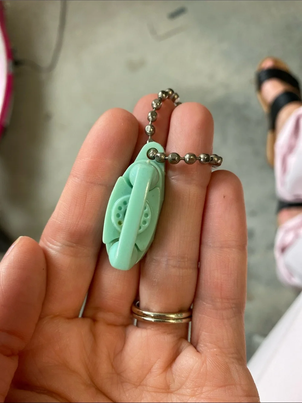 Teal Princess telephone key chain